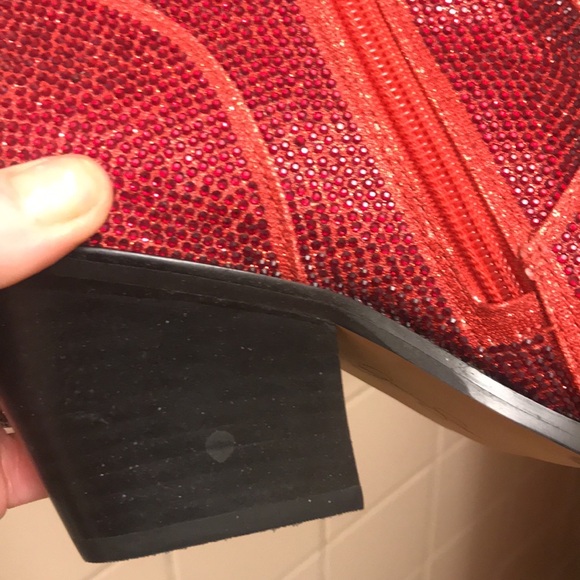 2 pairs of brand new !!! red and black Jessica Simpson new sparkly boots - Picture 11 of 12